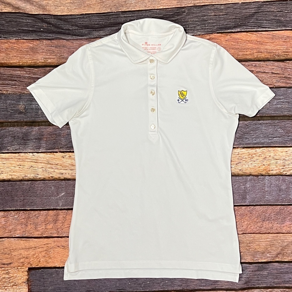 Peter Millar Womens Polo Golf Shirt Plainfield Country Club Athletic